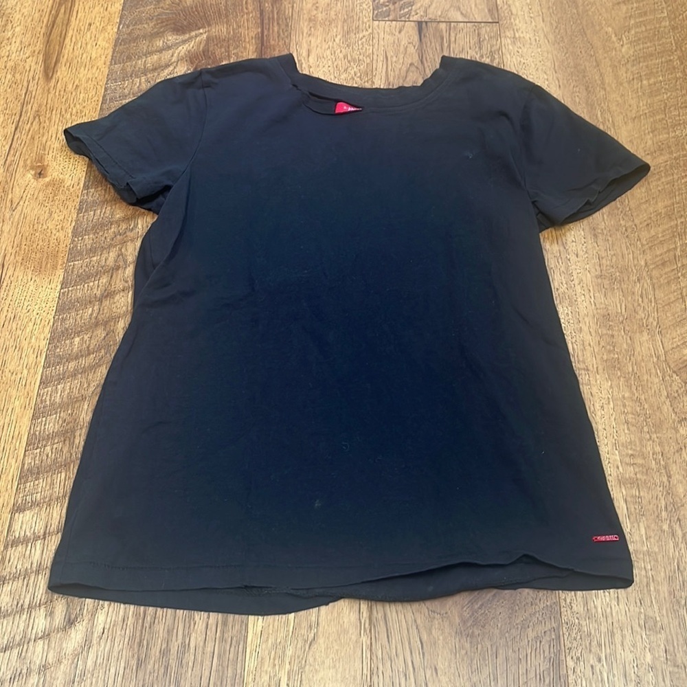 N:philanthropy Woman’s Cut Out Neck Black Tee Size Xs